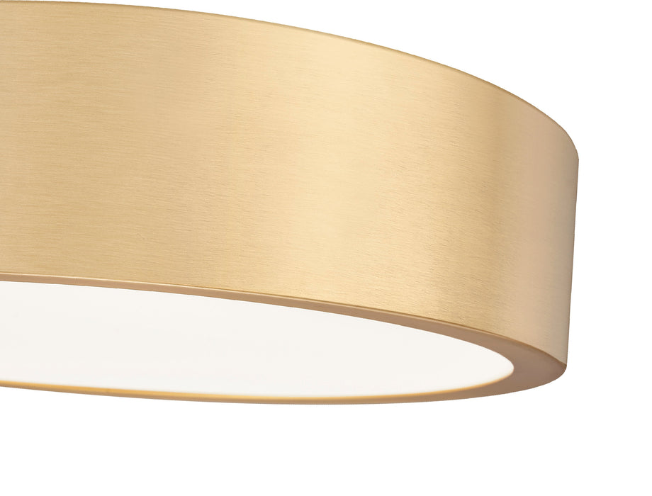 Flush Mount Z-Lite 1017F16-MGLD-LED Modern Gold Coronado 1 Light Flush Mount Z-Lite