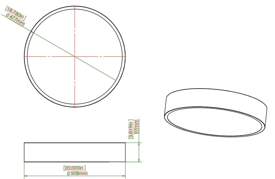 Flush Mount Z-Lite 1017F20-BN-LED Brushed Nickel Coronado 1 Light Flush Mount Z-Lite