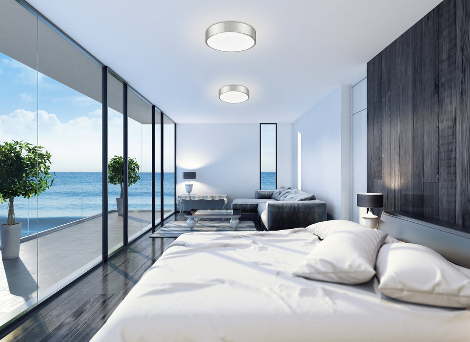 Flush Mount Z-Lite 1017F20-BN-LED Brushed Nickel Coronado 1 Light Flush Mount Z-Lite