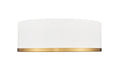 Flush Mount Z-Lite 1018F12-MW-MGLD-LED Matte White + Modern Gold Bradley 1 Light Flush Mount Z-Lite