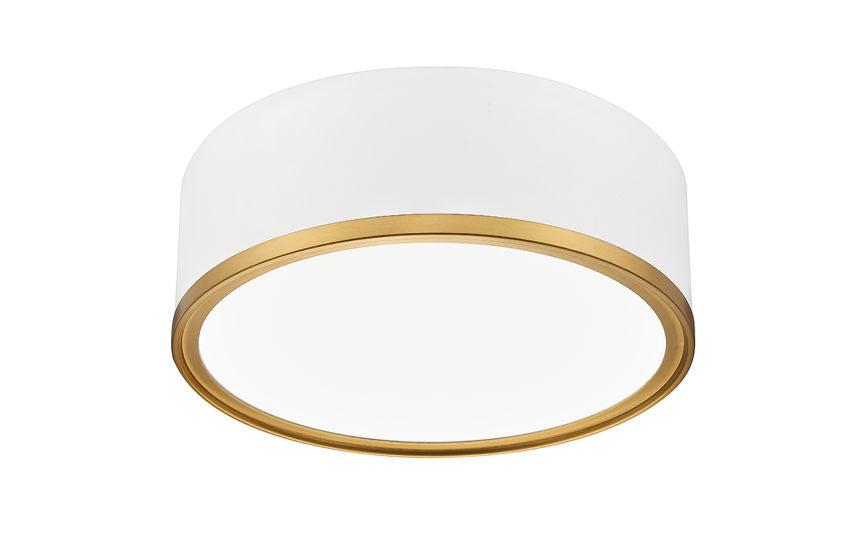 Z-Lite Bradley 12 Inch LED Flush Mount in White or Black