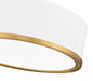 Flush Mount Z-Lite 1018F12-MW-MGLD-LED Matte White + Modern Gold Bradley 1 Light Flush Mount Z-Lite