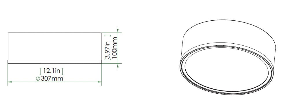 Flush Mount Z-Lite 1018F12-MW-MGLD-LED Matte White + Modern Gold Bradley 1 Light Flush Mount Z-Lite