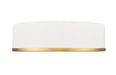 Flush Mount Z-Lite 1018F16-MW-MGLD-LED Matte White + Modern Gold Bradley 1 Light Flush Mount Z-Lite