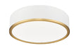 Flush Mount Z-Lite 1018F16-MW-MGLD-LED Matte White + Modern Gold Bradley 1 Light Flush Mount Z-Lite