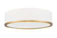 Flush Mount Z-Lite 1018F16-MW-MGLD-LED Matte White + Modern Gold Bradley 1 Light Flush Mount Z-Lite