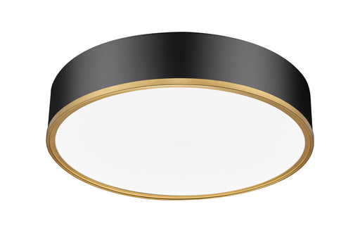 Flush Mount Z-Lite 1018F20-MB-MGLD-LED Matte Black + Modern Gold Bradley 1 Light Flush Mount Z-Lite