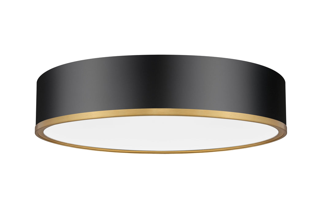 Flush Mount Z-Lite 1018F20-MB-MGLD-LED Matte Black + Modern Gold Bradley 1 Light Flush Mount Z-Lite