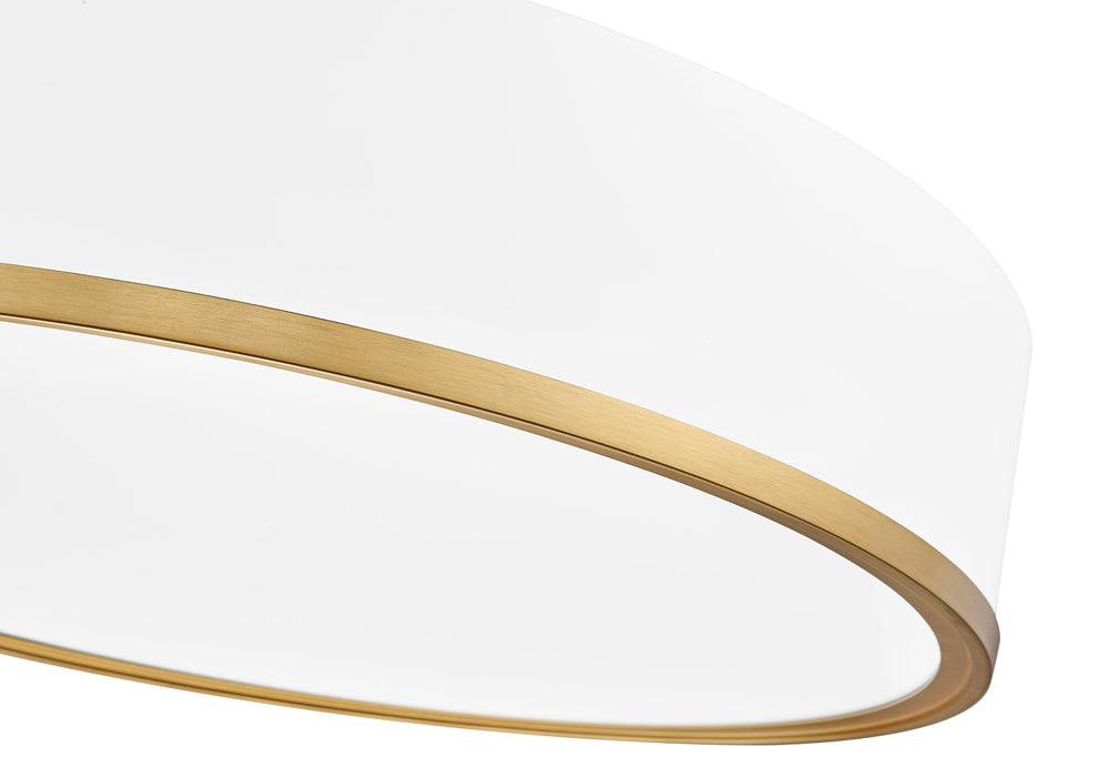 Flush Mount Z-Lite 1018F20-MW-MGLD-LED Matte White + Modern Gold Bradley 1 Light Flush Mount Z-Lite