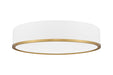 Flush Mount Z-Lite 1018F20-MW-MGLD-LED Matte White + Modern Gold Bradley 1 Light Flush Mount Z-Lite
