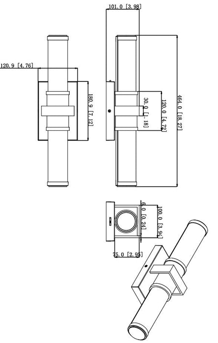 Vanity Z-Lite 1019-18W-CH-LED Chrome Idris 1 Light Vanity Z-Lite