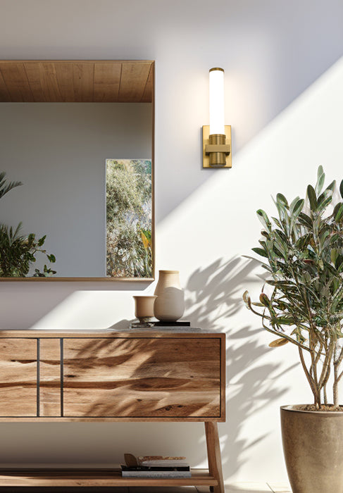 Wall Sconce Z-Lite 1019-1S-MGLD-LED Modern Gold Idris 1 Light Wall Sconce Z-Lite