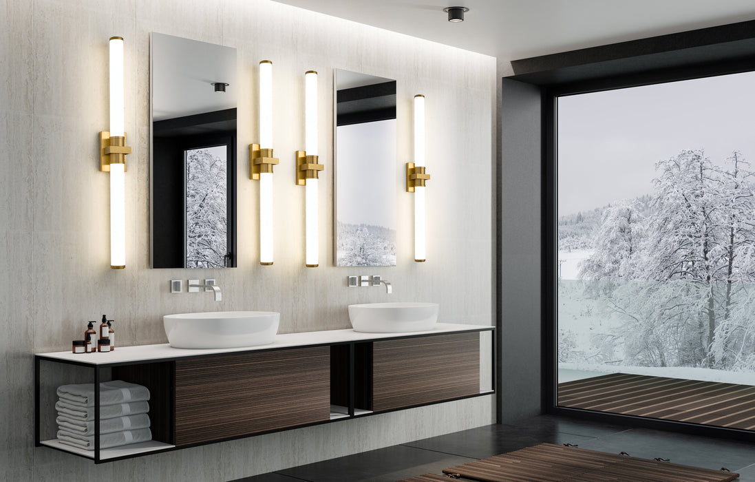 Vanity Z-Lite 1019-40W-MGLD-LED Modern Gold Idris 1 Light Vanity Z-Lite