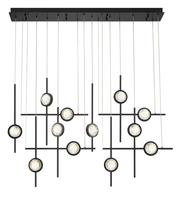 Eurofase 47256-026 Barletta 53" Anodized Black LED Chandelier