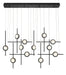 Eurofase 47256-026 Barletta 53" Anodized Black LED Chandelier