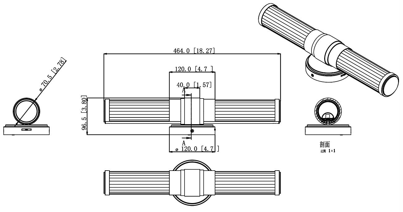 Vanity Z-Lite 1020-18W-MB-LED Matte Black Warwick 1 Light Vanity Z-Lite