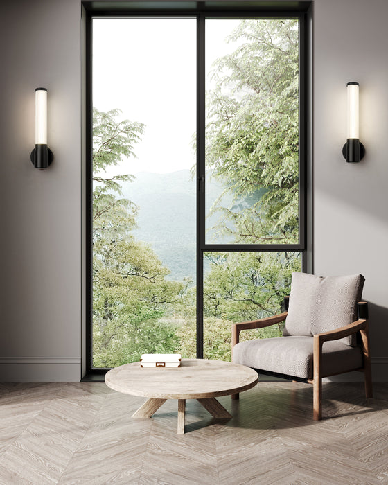 Wall Sconce Z-Lite 1020-1S-MB-LED Matte Black Warwick 1 Light Wall Sconce Z-Lite