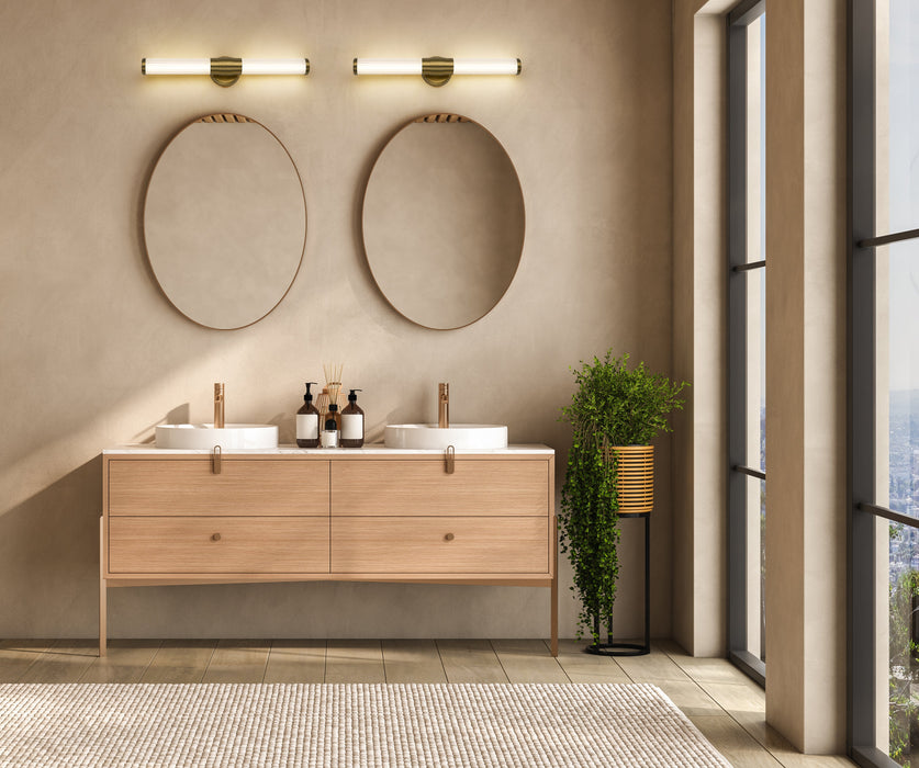 Vanity Z-Lite 1020-25W-MGLD-LED Modern Gold Warwick 1 Light Vanity Z-Lite