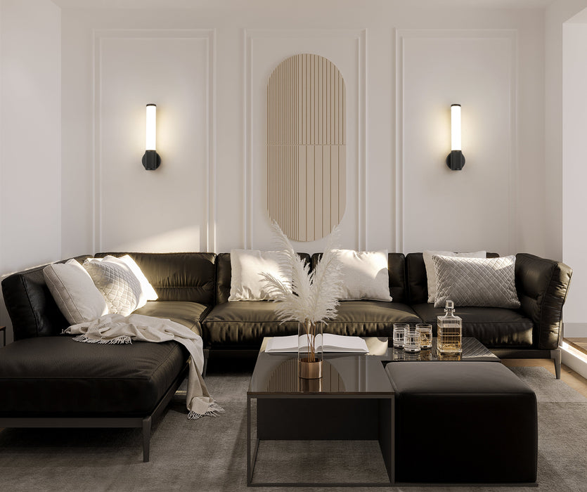 Wall Sconce Z-Lite 1021-1S-MB-LED Matte Black Solange 1 Light Wall Sconce Z-Lite