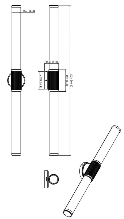 Vanity Z-Lite 1021-40W-BN-LED Brushed Nickel Solange 1 Light Vanity Z-Lite