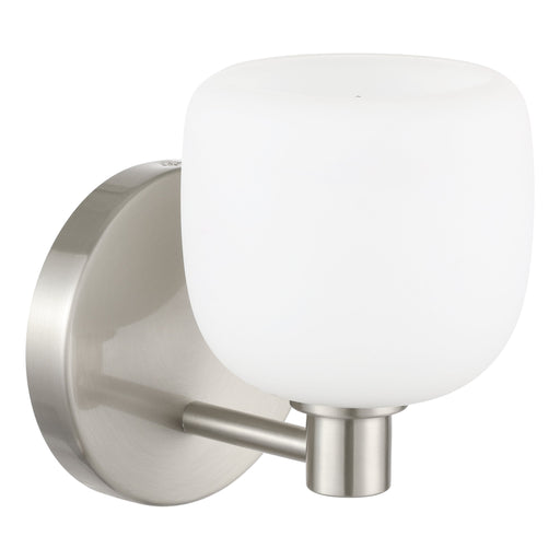 Vanity Light Thesis 207002A Valentina 5 inch 1 light Brushed Nickel Vanity Light with Etched Opal Glass Shade THESIS