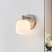 Vanity Light Thesis 207002A Valentina 5 inch 1 light Brushed Nickel Vanity Light with Etched Opal Glass Shade THESIS
