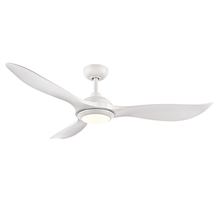 Millennium Lighting 1077WLED-MWW-MWW Wynleaf 52 Inch LED Indoor/Outdoor Ceiling Fan