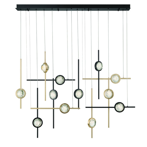 Eurofase 47256-033 Barletta 53" Gold-Black Mix LED Chandelier