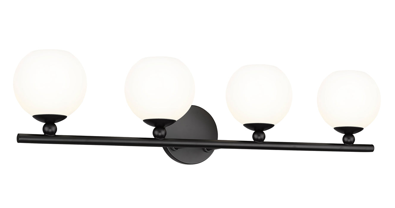 Vanity Z-Lite 1100-4V-MB Matte Black Neoma 4 Light Vanity Z-Lite