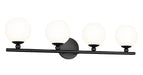 Vanity Z-Lite 1100-4V-MB Matte Black Neoma 4 Light Vanity Z-Lite