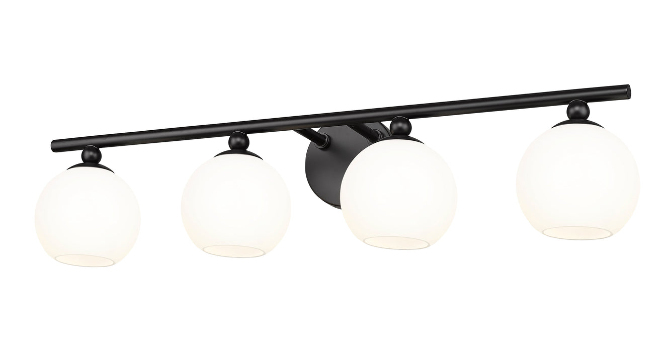 Vanity Z-Lite 1100-4V-MB Matte Black Neoma 4 Light Vanity Z-Lite