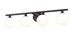 Vanity Z-Lite 1100-4V-MB Matte Black Neoma 4 Light Vanity Z-Lite