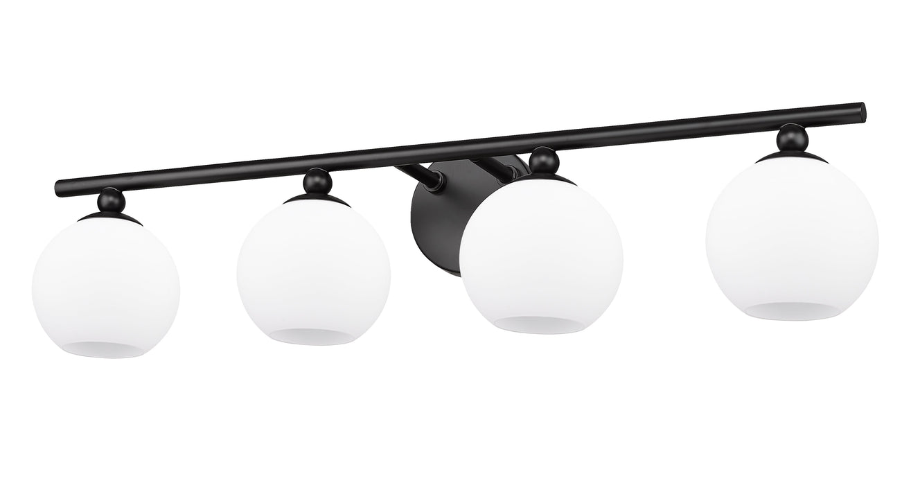 Vanity Z-Lite 1100-4V-MB Matte Black Neoma 4 Light Vanity Z-Lite