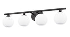 Vanity Z-Lite 1100-4V-MB Matte Black Neoma 4 Light Vanity Z-Lite