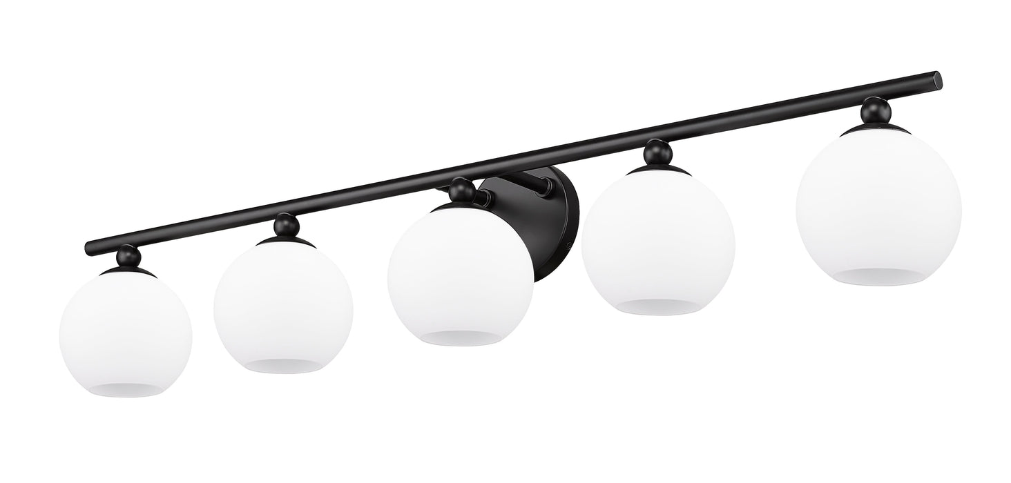 Vanity Z-Lite 1100-5V-MB Matte Black Neoma 5 Light Vanity Z-Lite