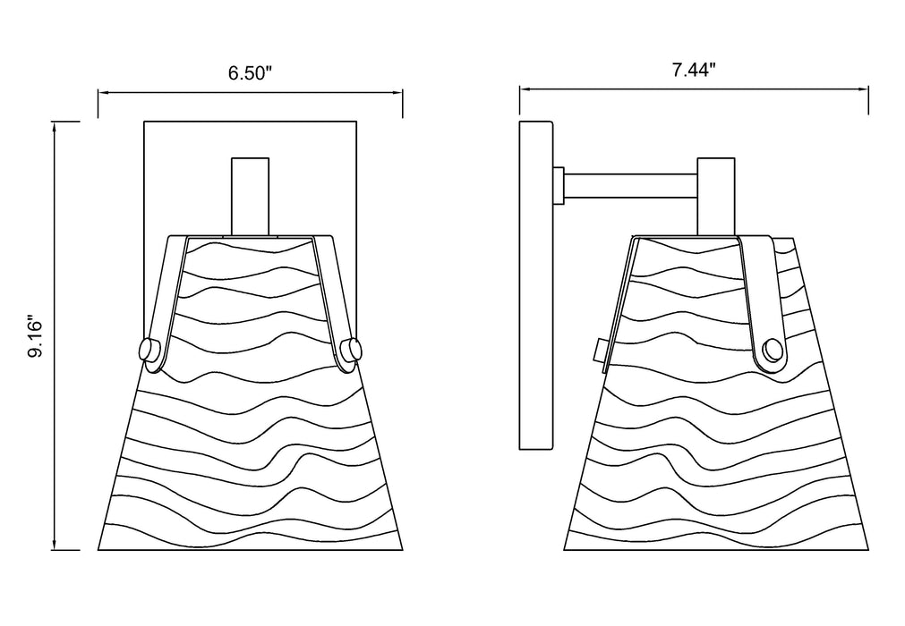 Wall Sconce Z-Lite 1101-1S-MGLD Modern Gold Analia 1 Light Wall Sconce Z-Lite