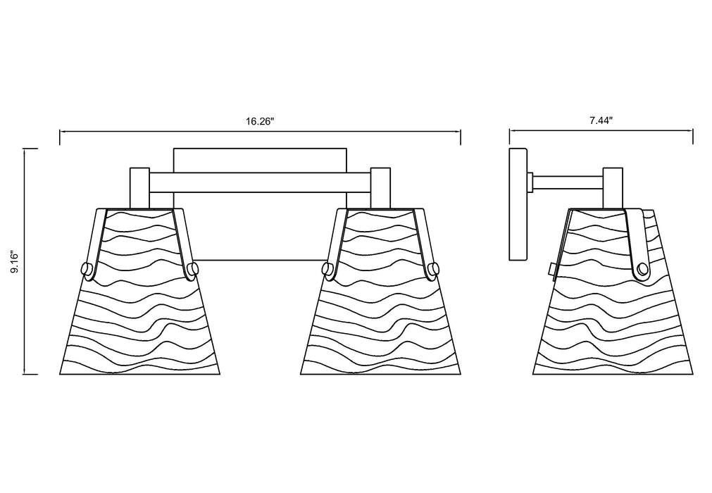 Vanity Z-Lite 1101-2V-BN Brushed Nickel Analia 2 Light Vanity Z-Lite