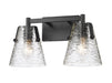Vanity Z-Lite 1101-2V-MB Matte Black Analia 2 Light Vanity Z-Lite