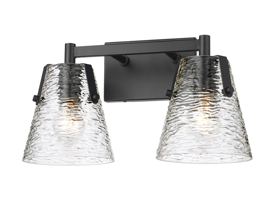 Vanity Z-Lite 1101-2V-MB Matte Black Analia 2 Light Vanity Z-Lite