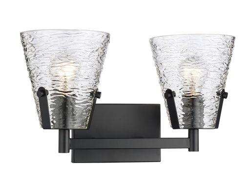 Vanity Z-Lite 1101-2V-MB Matte Black Analia 2 Light Vanity Z-Lite