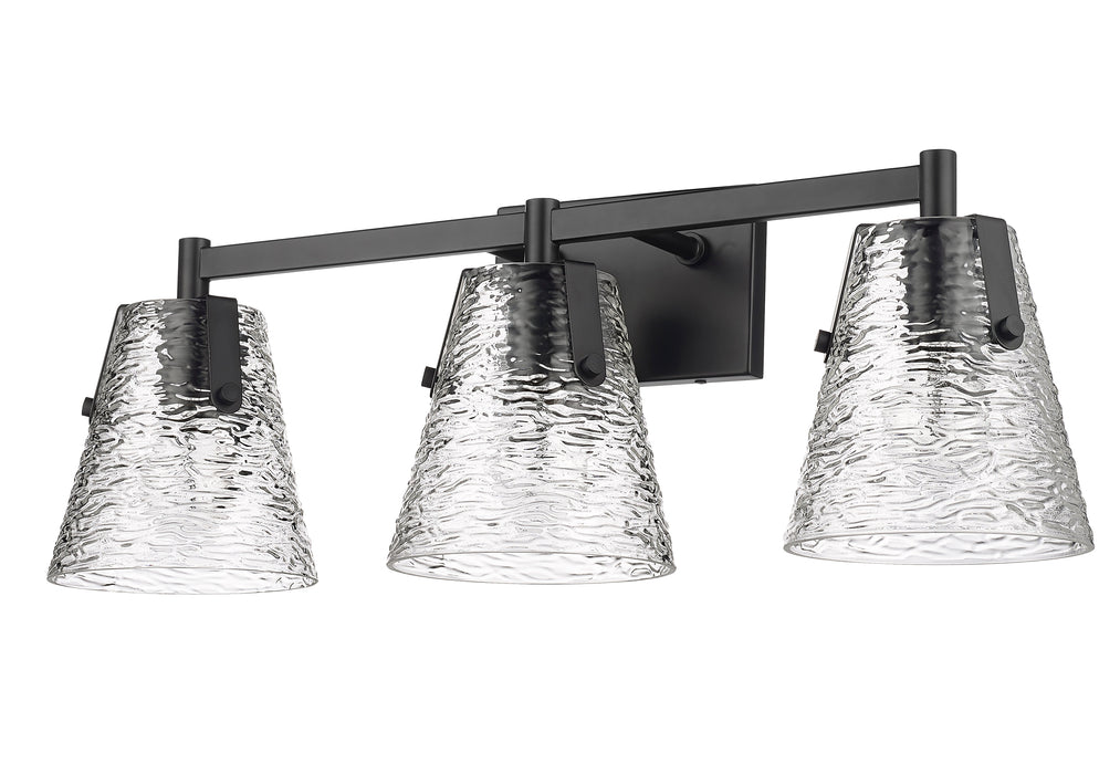 Vanity Z-Lite 1101-3V-MB Matte Black Analia 3 Light Vanity Z-Lite