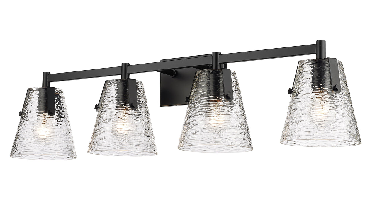 Vanity Z-Lite 1101-4V-MB Matte Black Analia 4 Light Vanity Z-Lite