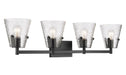 Vanity Z-Lite 1101-4V-MB Matte Black Analia 4 Light Vanity Z-Lite