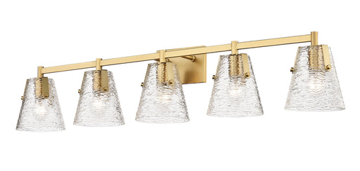 Vanity Z-Lite 1101-5V-MGLD Modern Gold Analia 5 Light Vanity Z-Lite