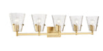 Vanity Z-Lite 1101-5V-MGLD Modern Gold Analia 5 Light Vanity Z-Lite