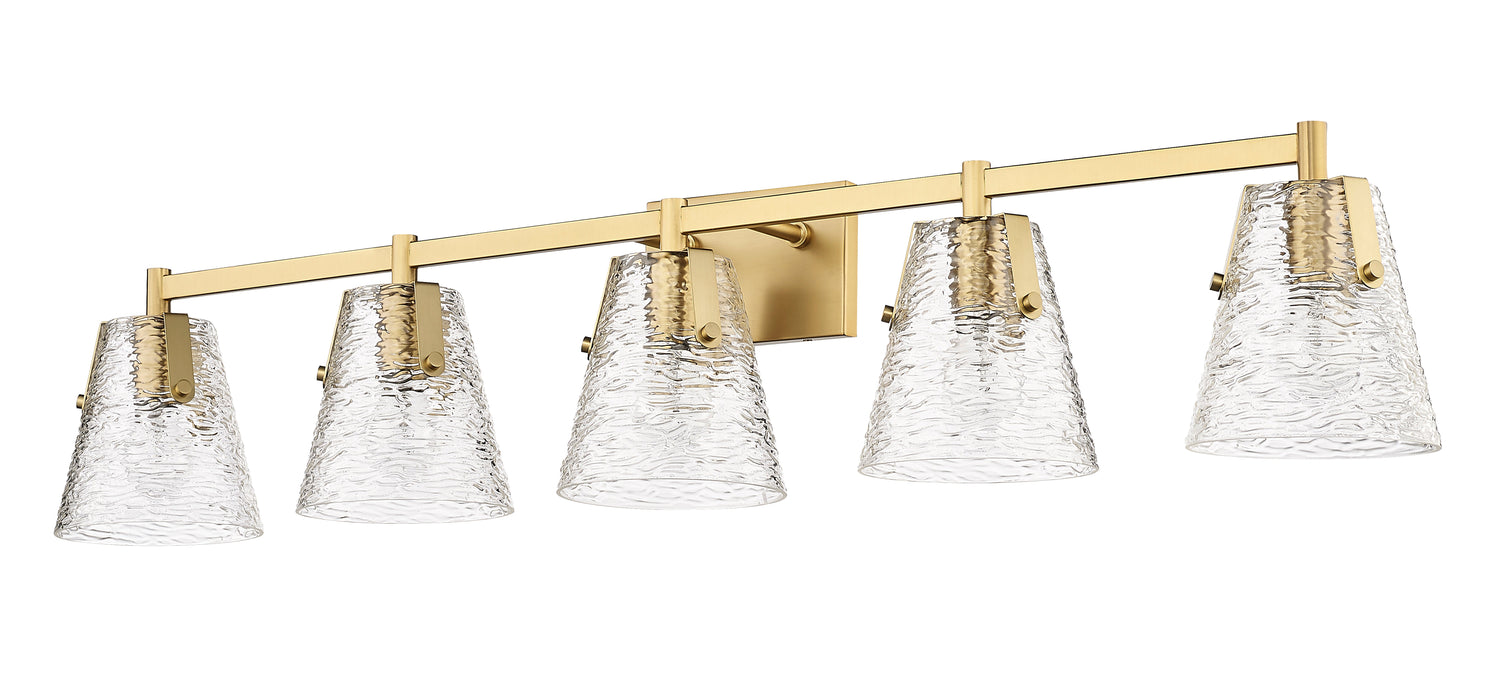 Vanity Z-Lite 1101-5V-MGLD Modern Gold Analia 5 Light Vanity Z-Lite