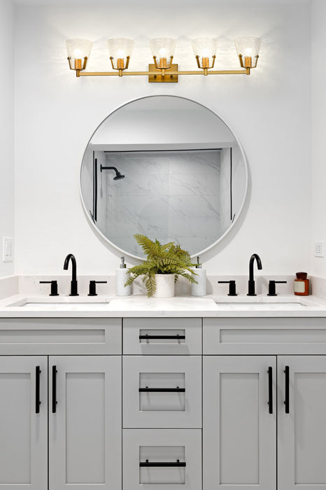 Vanity Z-Lite 1101-5V-MGLD Modern Gold Analia 5 Light Vanity Z-Lite