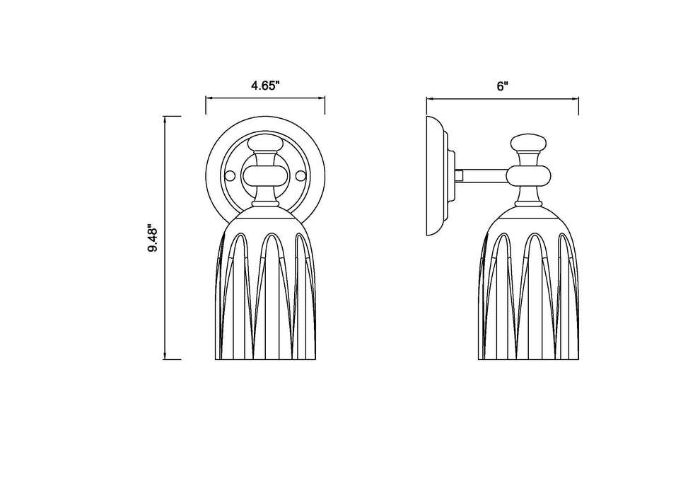 Wall Sconce Z-Lite 1102-1S-CH Chrome Orion 1 Light Wall Sconce Z-Lite