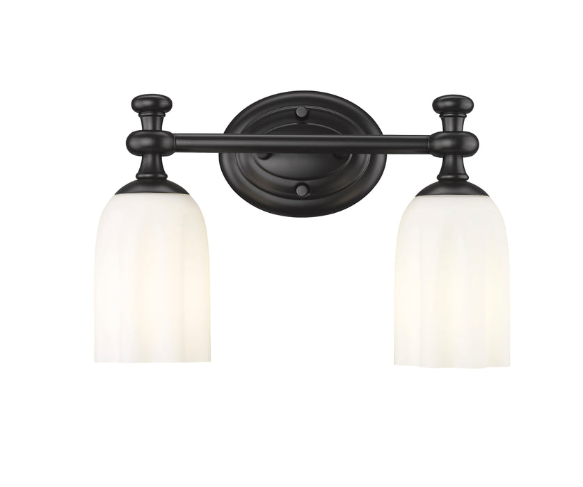 Vanity Z-Lite 1102-2V-MB Matte Black Orion 2 Light Vanity Z-Lite