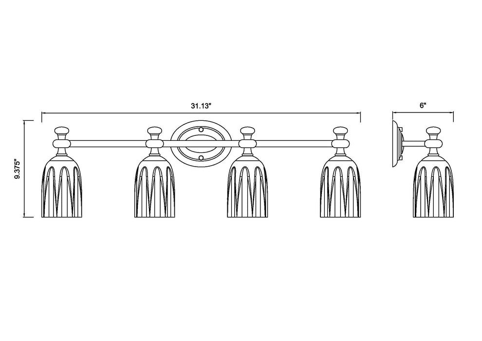 Vanity Z-Lite 1102-4V-BN Brushed Nickel Orion 4 Light Vanity Z-Lite